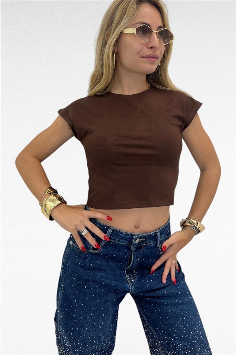 maglia crop elasticizzata strong